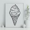 Delicious Isolated Ice Cream Design An isolated vector graphic of a single serving of ice cream dessert.