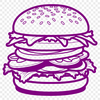 Free Vector Hamburger Icon A classic cheeseburger design made up of multiple layers, ideal for cutting out with a Cricut or laser cutter.