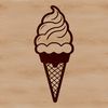 Ice Cream Design Illustration Vector design illustration of a single scoop of ice cream on a cone.