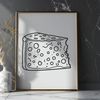 Cutting Edge Cheese Design A detailed illustration of a wedge of cheese.