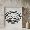 A colorful illustration of a slice of pie, suitable as a vector graphic design element for food and dessert themed projects.