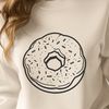 Whimsical Donut Art Design A stylized illustration of a donut in vector format.