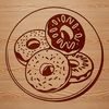 Donut icon as vector art for graphic design projects