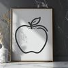 A high-quality vector illustration of a single red apple with green leaves.