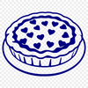 Delicious Vector Pie Design A circular dessert with a filling and crust, designed as a vector graphic.