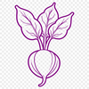 A vector illustration of a radish root vegetable, suitable for commercial or personal use in various designs.