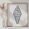 Fun Food Clip Art Graphic A colorful illustration of a scoop of ice cream with a cherry on top, suitable for use in vector graphics designs.