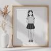 Girl Clip Art Design SVG clip art design featuring a female child