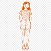Beautiful Female Figure Vector An SVG illustration of a female figure for crafting and design projects.