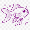 Swimming Fish Design SVG A colorful illustration of a goldfish in various swimming poses.