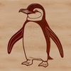 Cute Penguin Design for Cutting Machines A stylized penguin design suitable for cutting machines or laser engraving.