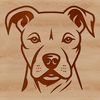 Free SVG Pitbull Clipart Design A detailed illustration of a pitbull's head, suitable for vector art and cutting machine projects.