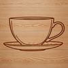 Beautiful Ceramic Cup Graphic A simple teacup design made from vector lines, suitable for cutting machines or laser cutters.