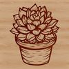 Beautiful Floral Succulent Design An intricately designed vector graphic of a succulent in a floral style suitable for gardening and crafting projects.