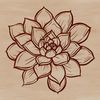 Stylized Succulent Plant Icon A stylized illustration of a succulent plant with thick, fleshy leaves and a robust stem.