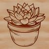 Beautiful Desert Bloom Floral Design An editable vector design featuring a succulent floral motif.