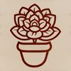 Arid Oasis Houseplant Illustration A vector graphic representation of a popular houseplant commonly found in arid regions.