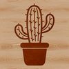 Succulent Plant Illustration A stylized illustration of a cactus plant with thick waxy stems and sharp spines, suitable for graphic design.
