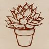 An isolated graphic of a desert-dwelling succulent with intricate details.