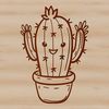 Stylish Cactus Plant Design A stylized illustration of a desert plant, ideal for gardening enthusiasts and nature lovers.
