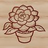 Succulent Illustration for Design Projects An illustration of a succulent, perfect for vector design projects in Cricut cutting machine or Procreate software.