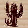 An editable outline of a succulent plant, ideal for use in various digital design applications.