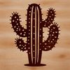Beautiful Prickly Plant Design A stylized illustration of a cactus plant with spines and waxy stem.