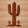 A vector graphic representation of a single cactus, suitable for use in various design projects.