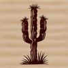 Desert Plant Illustration A 2D illustration of a desert plant with sharp spines and waxy stems.