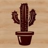 A stylized illustration of a cactus, suitable for vector design projects.