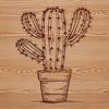 Desert Beauty SVG Illustration A stylized illustration of a cactus plant with sharp spines, suitable for digital designs and craft projects.