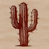 Vector graphic representation of a prickly succulent plant native to arid environments.