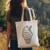 A digital design of a single serving of ice cream on a stick with toppings.