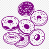 Beautiful Donut SVG Clip Art A vector illustration of a delicious donut on a white background.