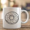 Colorful Donut Design Vector A colorful illustration of a donut with frosting and sprinkles, created as a vector graphic.