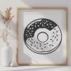 Donut Vector Graphic Free Download A vector illustration of a single donut on a transparent background.