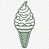 Creative Food Illustration Design An edible treat depicted as a stylized graphic icon.