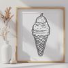 Fun Food SVG Image A stylized vector illustration of a scoop of ice cream with colorful sprinkles.