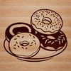 A colorful illustration of a donut, suitable for personal or commercial use in various design projects.