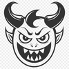 SVG illustration of the devil, suitable for Halloween decorations or design projects.