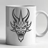 Evil Icon SVG Design A vector art design depicting Satan as a symbol of evil and darkness.