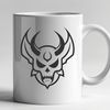 Demon Illustration A stylized illustration of the devil, suitable for vector-based designs and crafts.