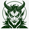 Satan character designed as a vector graphic illustration for Halloween decorations and designs.