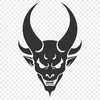 A vector illustration of the devil in a spooky Halloween setting.