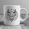 Bold Graphic Devil Design A stylized illustration of the devil in a bold, graphic style.