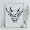 Halloween SVG Clip Art A depiction of the devil in a dark, gothic setting, suitable for Halloween-themed designs.
