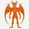 Vector design illustration of a satanic figure for Halloween decorations or artwork.