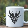 Dark Lord SVG Clip Art A depiction of the devil in a dark, ominous setting, suitable for Halloween designs.