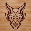 Dark Lord Graphic A graphic representation of the devil as depicted in folklore and popular culture.