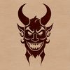 Halloween Icon SVG Design Free Download A depiction of the devil in a dark, gothic style, suitable for Halloween and other festive occasions.